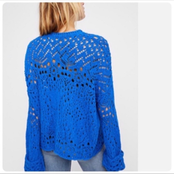 Free People TRAVELING LACE SWEATER SIZE XSMALL NWT - Picture 8 of 13